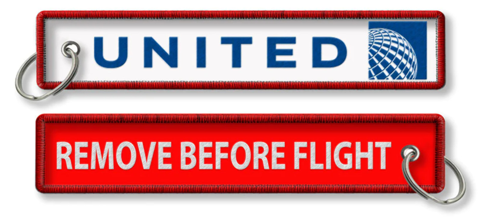 United Airlines RBF Embroidered Keyring