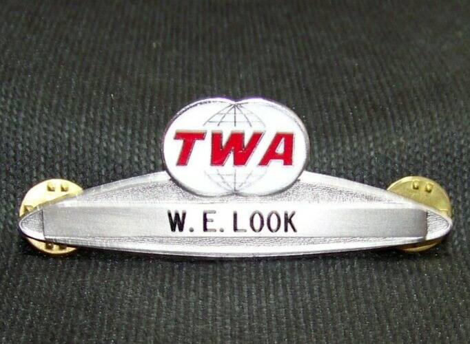 1960's TWA Agent/Sky Cap Name Badge Type III