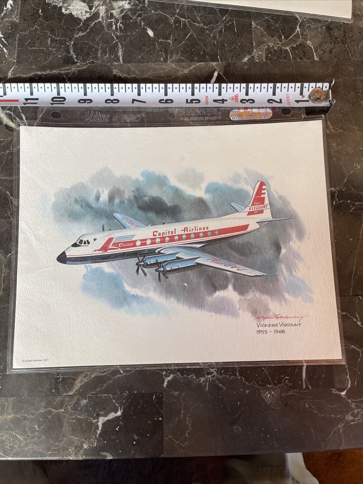 Capital Airlines Vickers Viscount 1955-68 Airplane Plane Aviation Airport Print