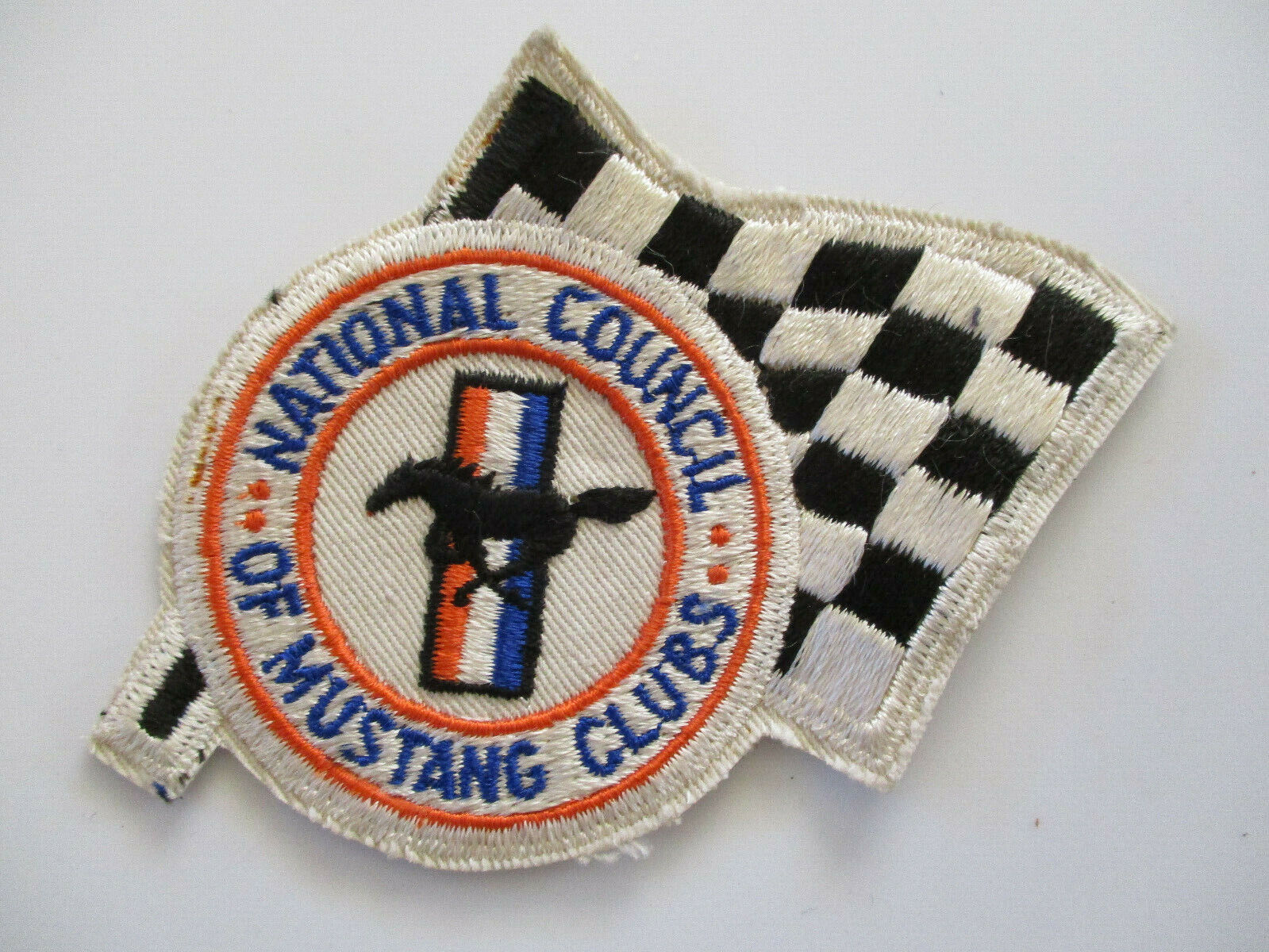 vintage National Council of Mustang Clubs Racing Team Race Ford Car Patch