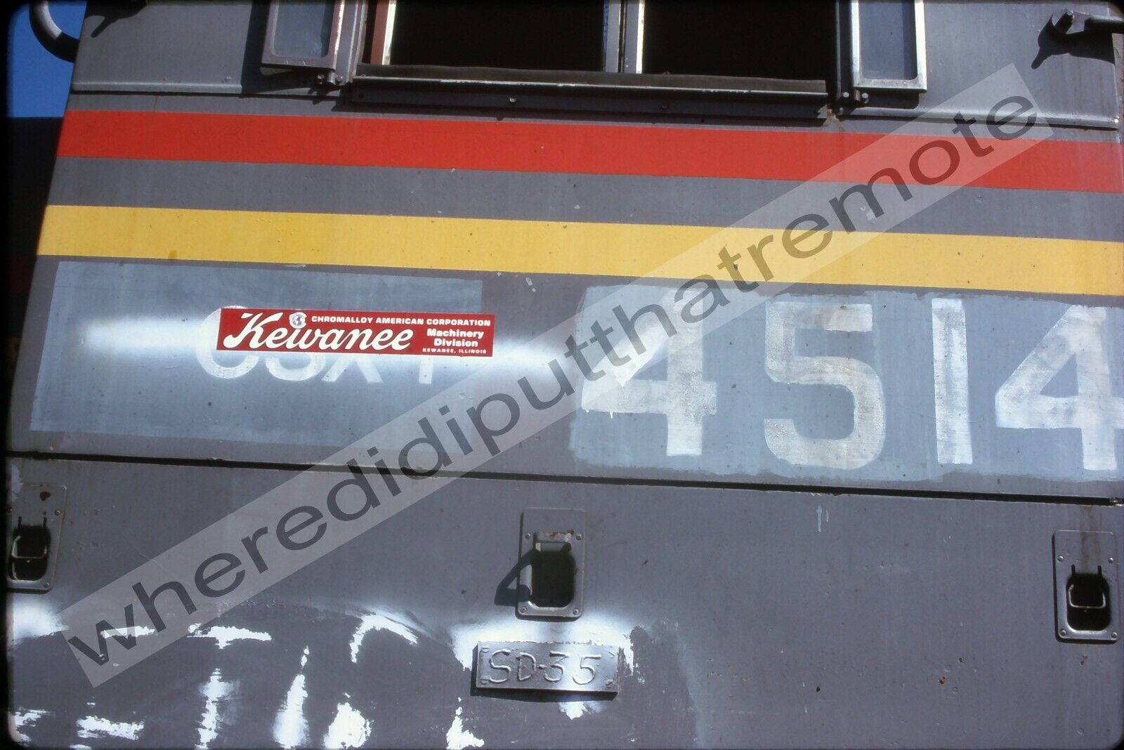 Original Slide CSX Railroad 4514 EMD SD45 Proviso ILL 4-89