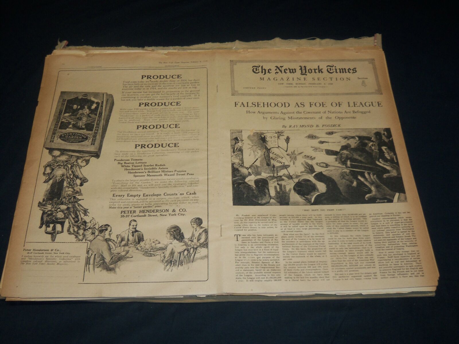 1920-1923 NEW YORK TIMES SUNDAY MAGAZINE SECTIONS LOT OF 30 ISSUES - NTL 107
