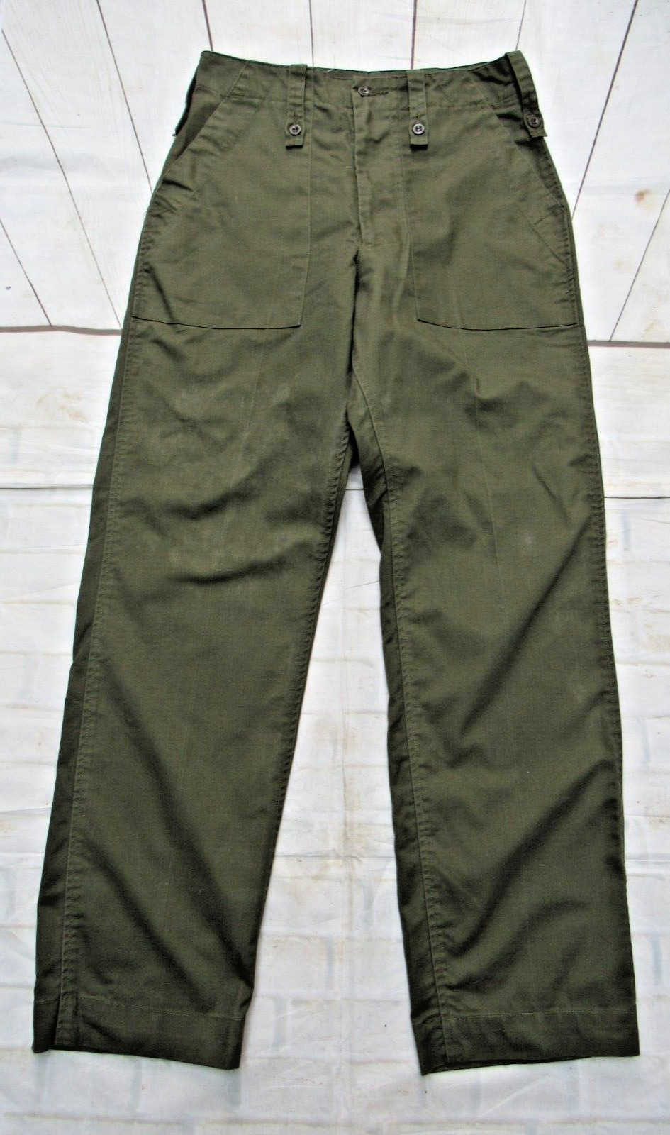Vintage British Army Lightweight Olive Green Uniform trousers W31\
