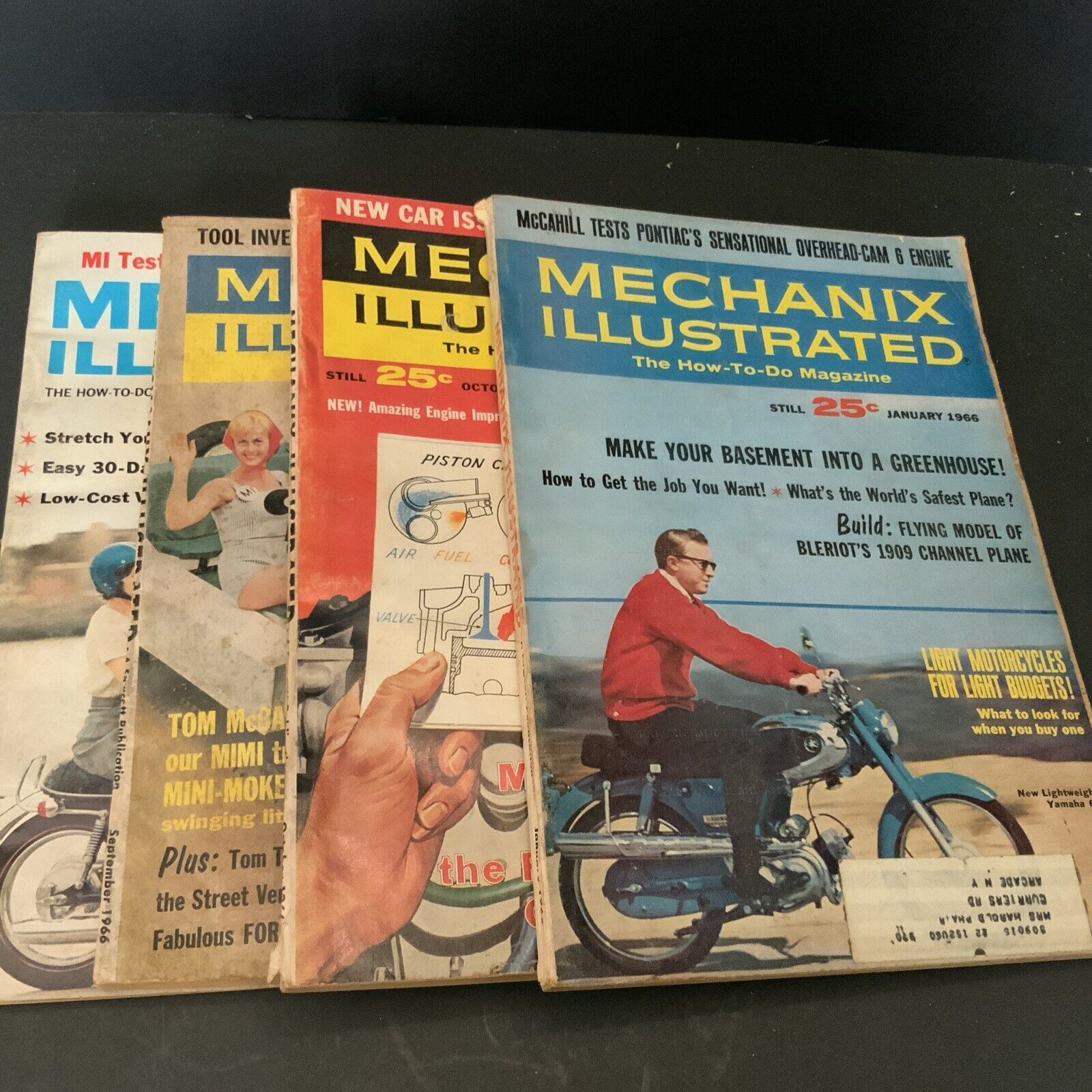 3 Mechanix Illustrated Magazines 1966 Issues And One 1970, Motorcycles