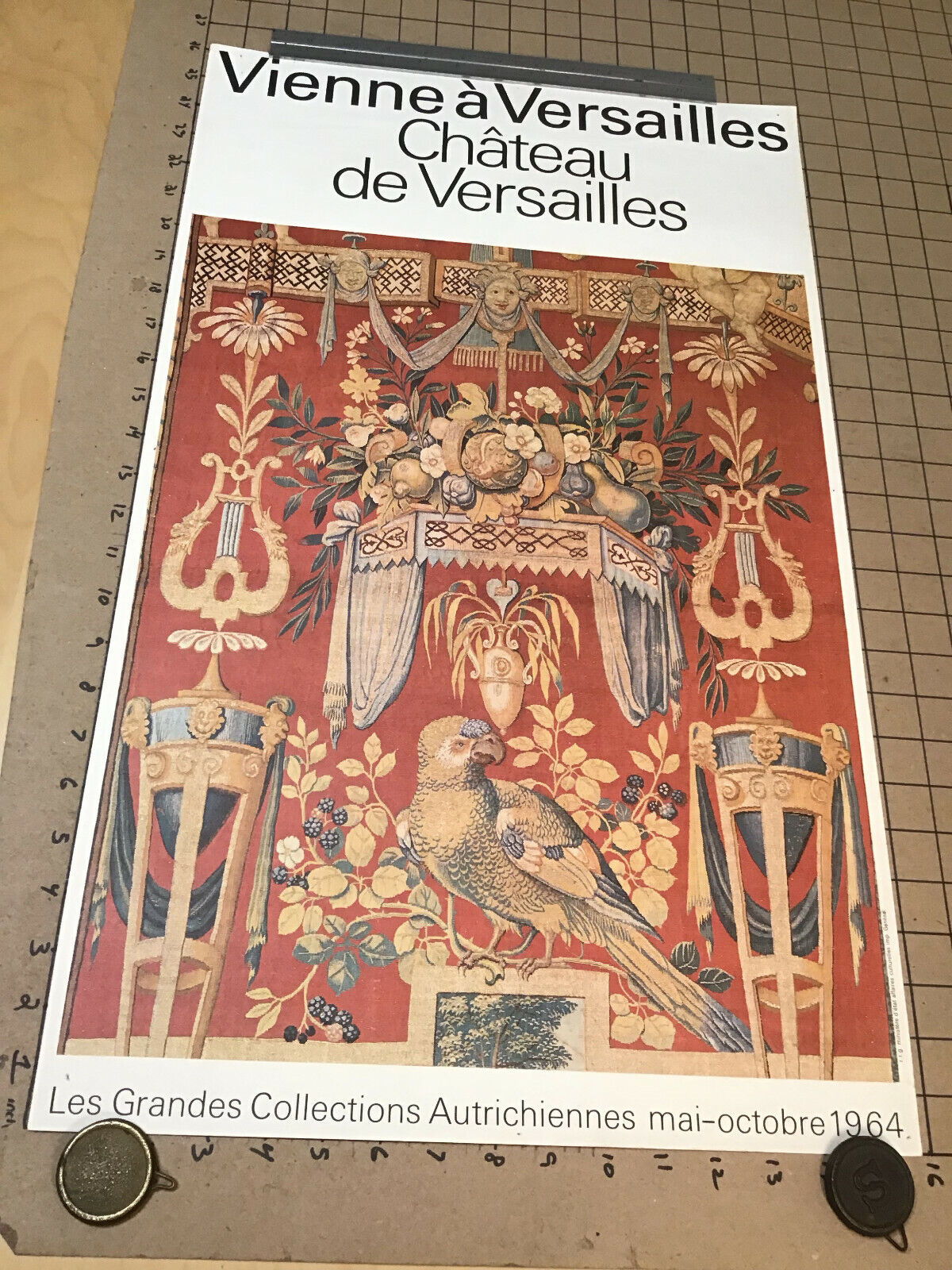 Orig.1964 SWISS Poster: VIENNE A VERSAILLES Chateau de Versailles 36 x 16\
