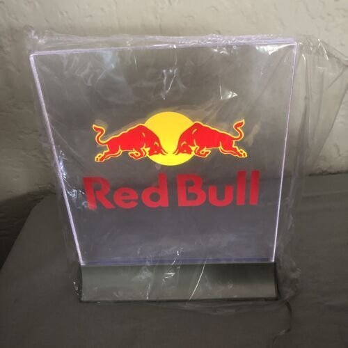 Red Bull Light Up Sign With Stand Back Bar Display Man Cave Gamer Room Decor