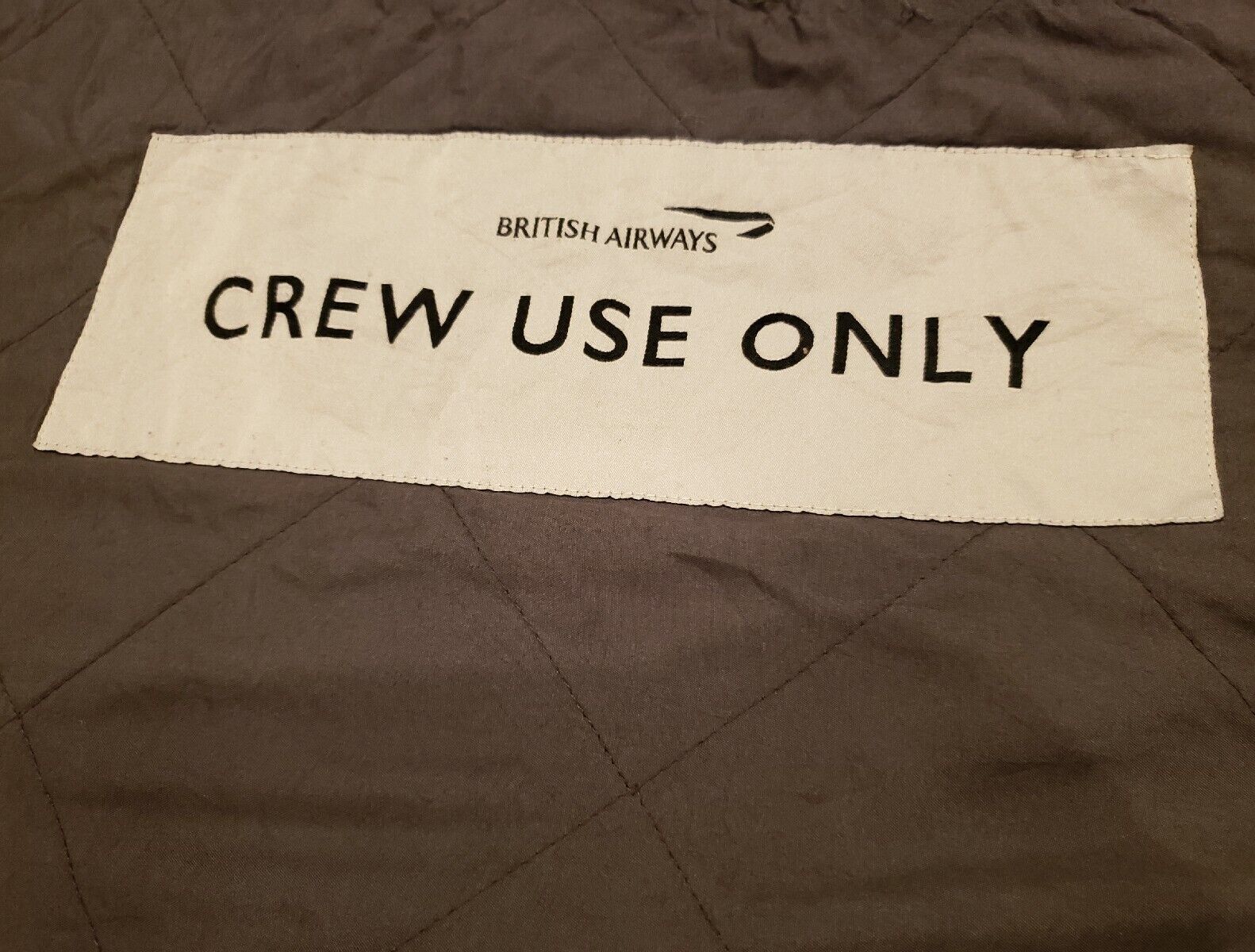 British Airways Blanket Crew 1st Class Double Layer Sleeping Bag 6ft X 34in