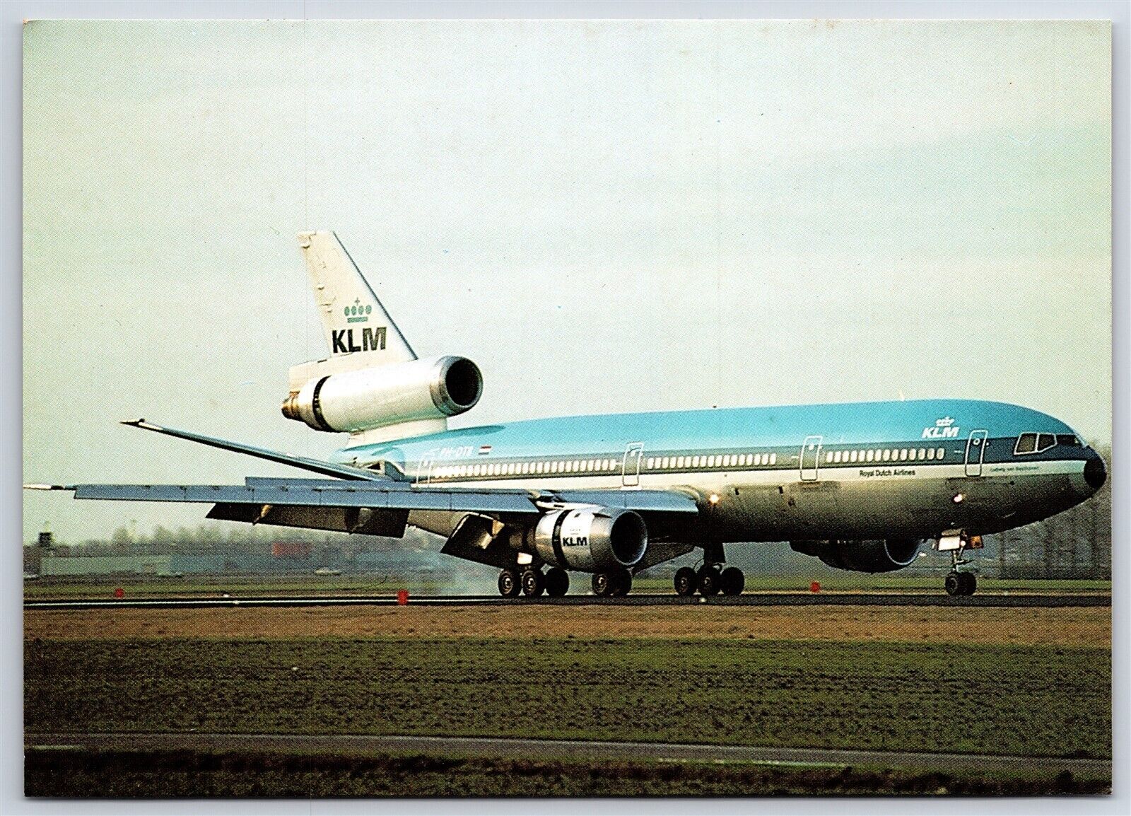 Airplane Postcard KLM Royal Dutch Airlines Douglas DC-10 CH9