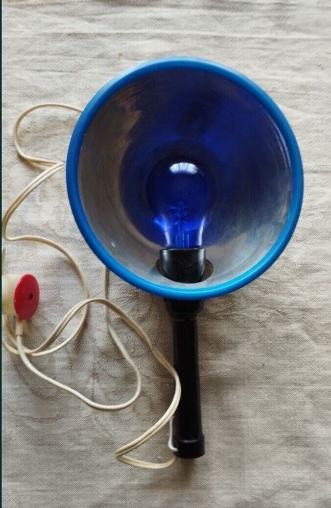80s Vintage Soviet USSR Medical Infrared Reflector Lamp for Blue Light Therapy