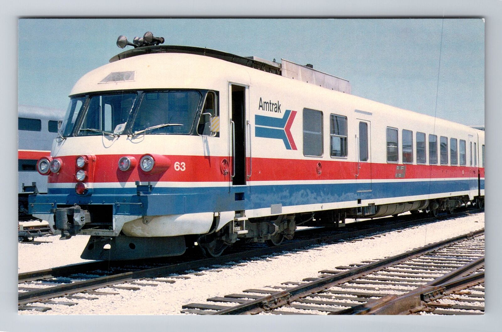 Chicago IL-Illinois, Amtrak's French ANF Train, Transportation, Vintage Postcard