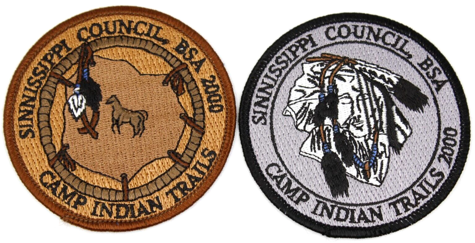 2000 Camp Indian Trails Sinnissippi Council Patch Set Wisconsin Illinois Scouts