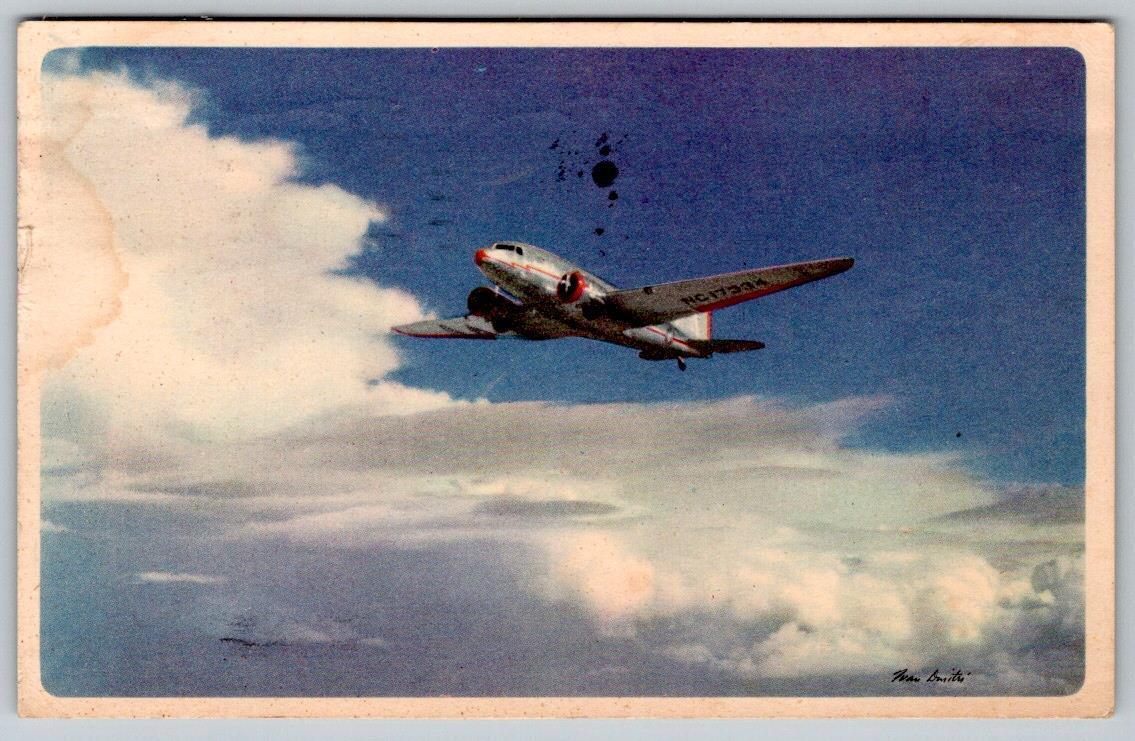 1944 AMERICAN AIRLINES IN FLIGHT-ROUTE OF THE FLAGSHIP*T-180 PRINTED IN USA