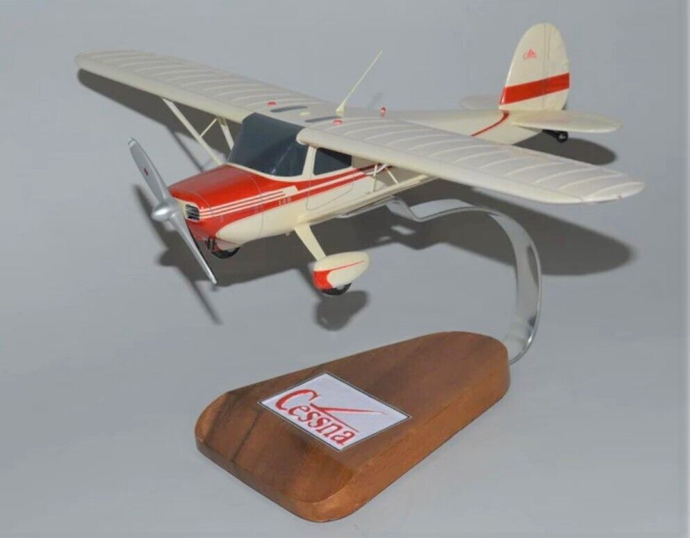 Cessna 140 Private Personal Plane Desk Top Display Model Aircraft 1/24 Airplane