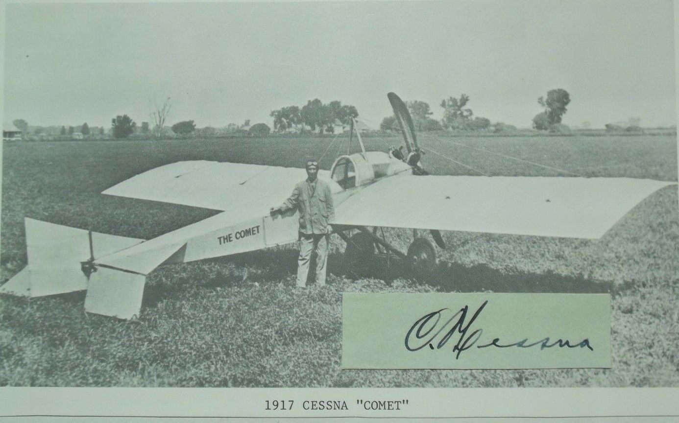 Clyde Cessna Aircraft Founder, Builder, Early Bird Pilot, \'\'Rare\'\' Autograph