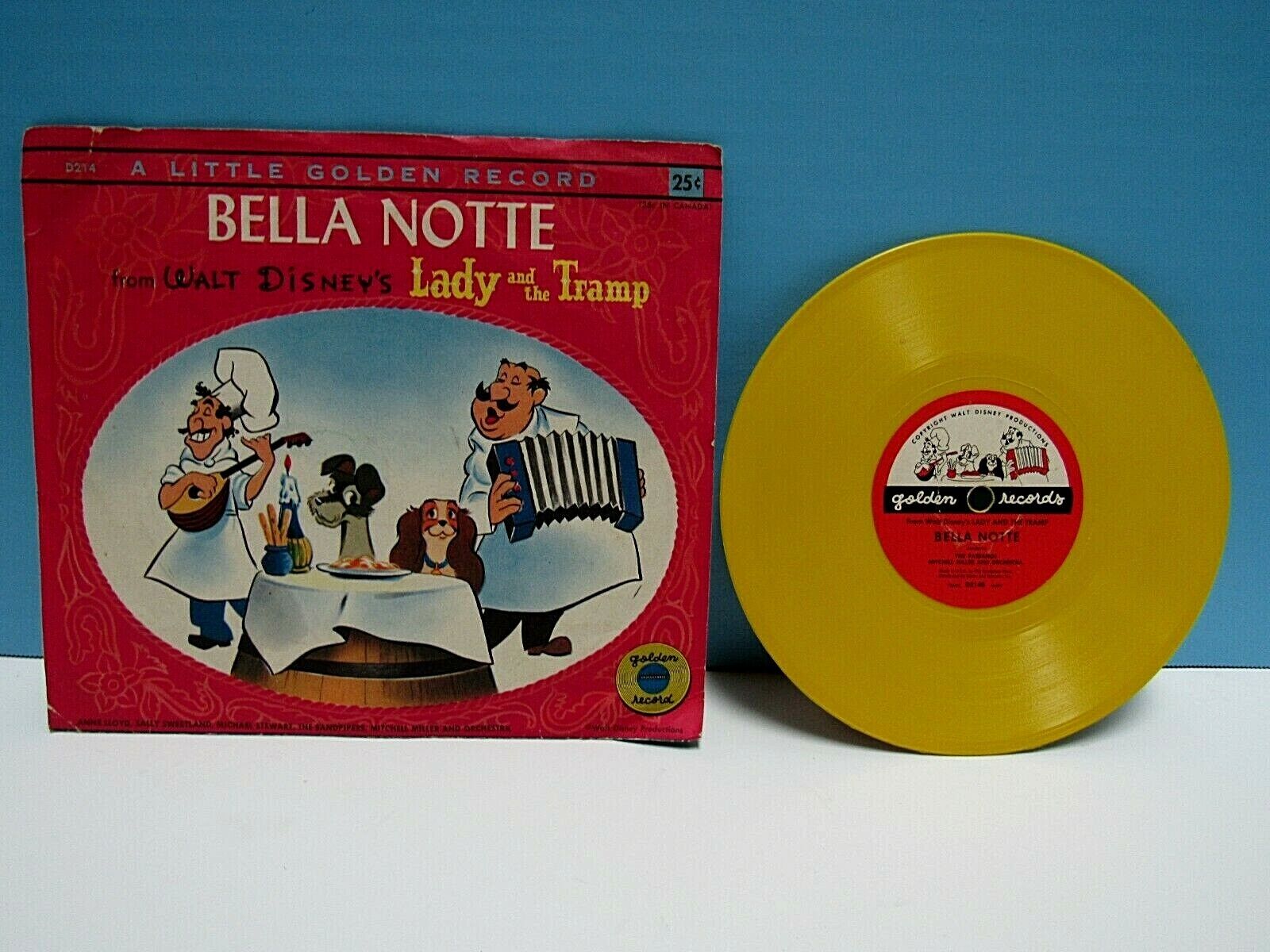VTG. DISNEY\'S BELLA NOTTE LADY &THE TRAMP ~ THE SIAMESE CAT SONG ~ GOLDEN RECORD