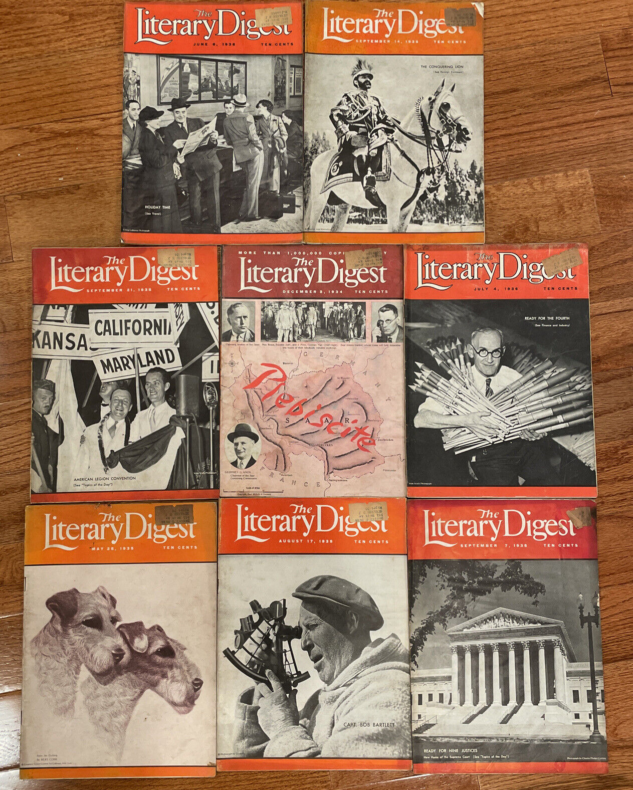 1930s Literary Digest Magazine Lot - 1934, 1935, 1936,