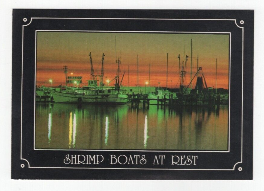 The Miracle Strip Northwest Florida Shrimp Boats At Rest Postcard Unposted