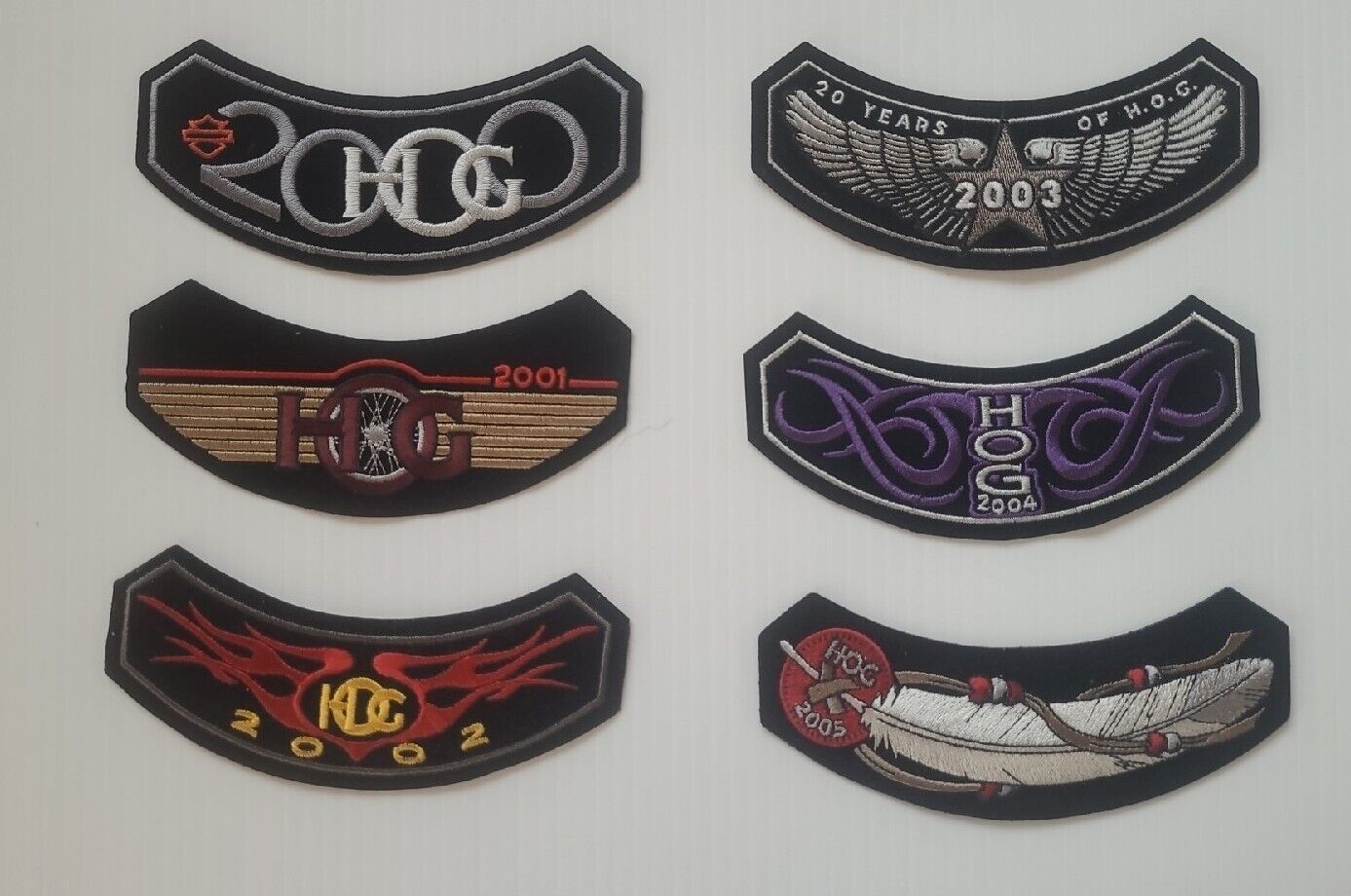 Harley Davidson Owners Group HOG Rocker Patches 2000 2001 2002 2003 2004 2005