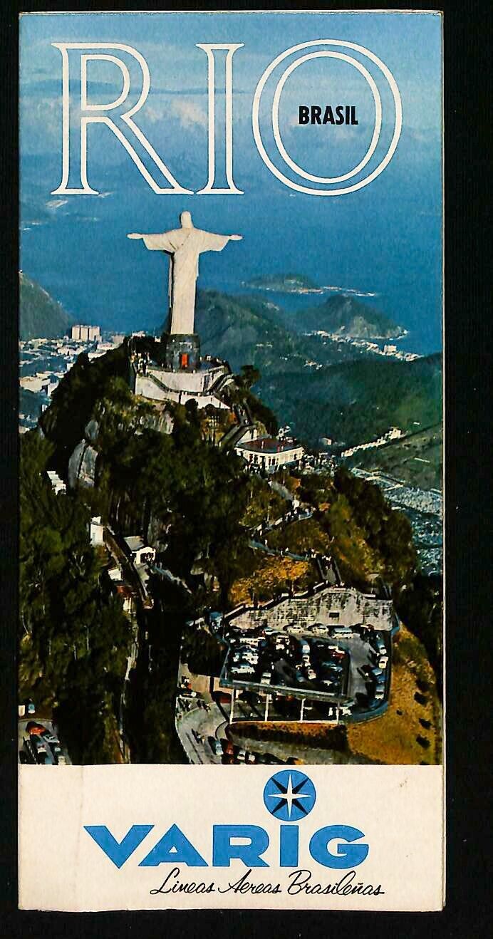 Vintage Varig Airlines Brochure - Rio Brazil  1967   Very Nice