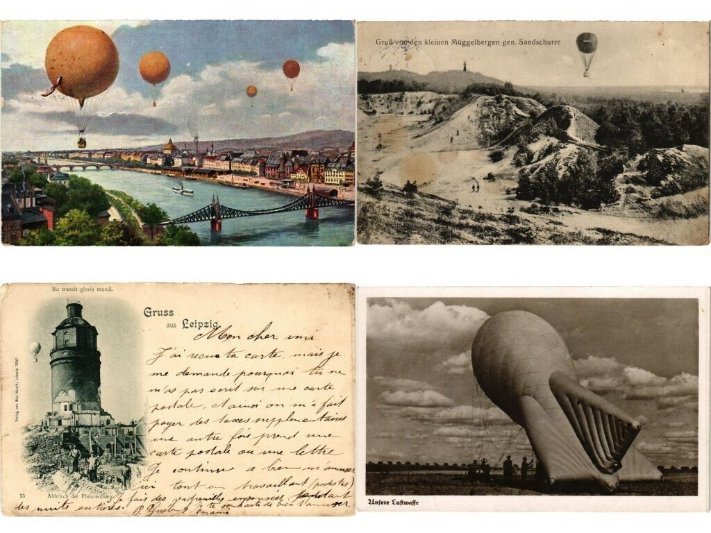BALLOONS GERMANY AIRCRAFT, AVIATION 20 Vintage Postcards Pre-1940 (L6018)