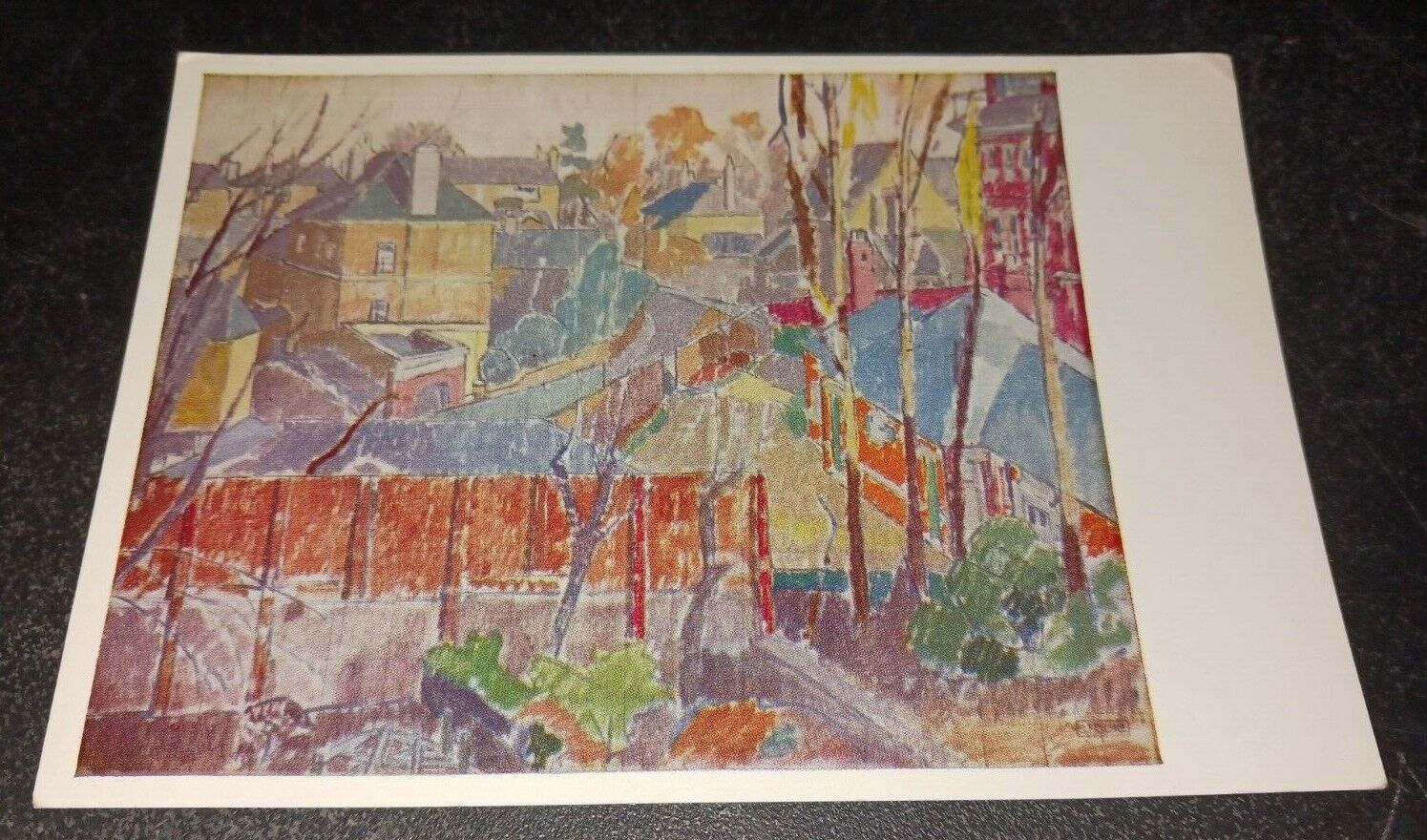 vintage Spencer GORE Window Cambrian Road art postcard unmailed
