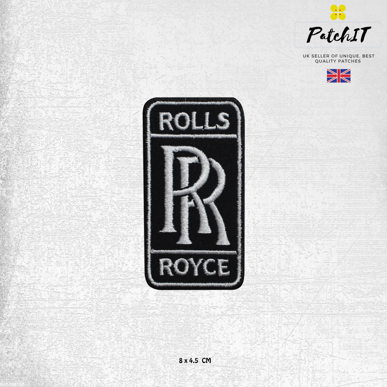 Rolls Royce Black Motor Car Logo Patch Iron On Patch Sew On Badge Embroidered Pa