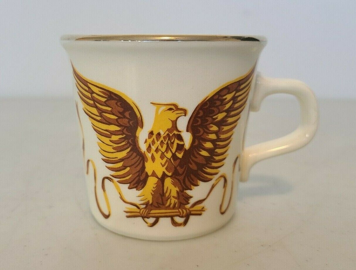 Vintage Taylor International USA Yellow Americana Eagle Coffee Mug Cup