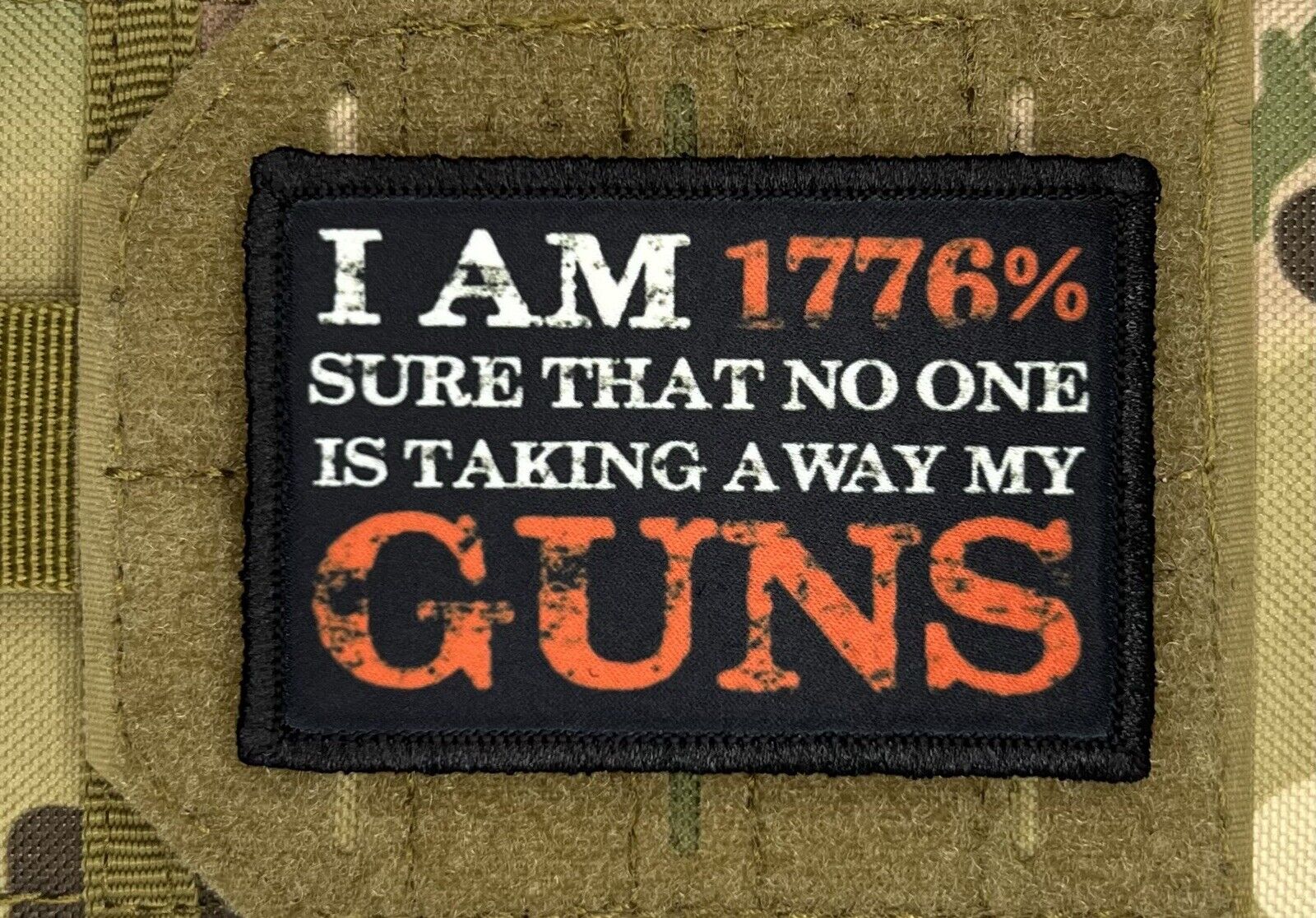 Gun Control 1776% Sure Patch / Military Badge Tactical Hook & Loop 406