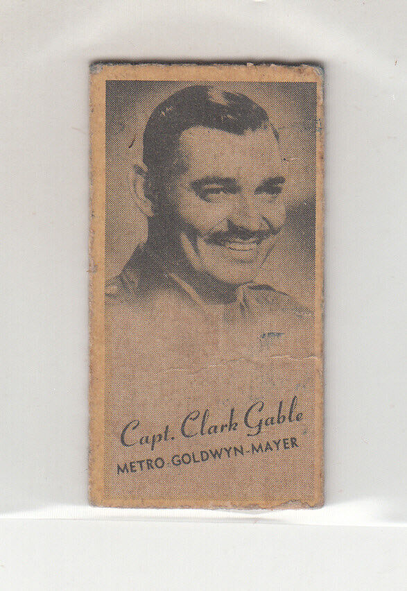 Captain CLARK GABLE 1947 Peerless Weighing & Vending Engrav-O-Tint McCrory Back
