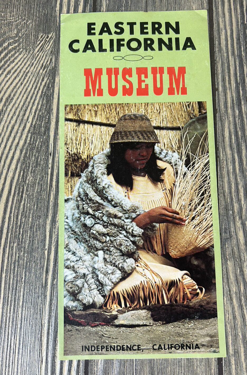 Vintage Eastern California Museum Independence California Brochure Pamphlet