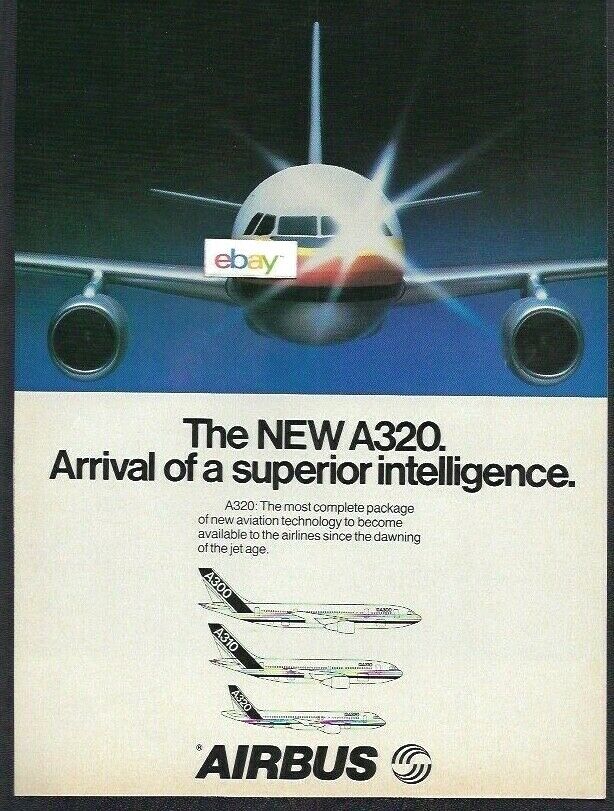 AIRBUS INDUSTRIES THE NEW AIRBUS A320 OF A SUPERIOR INTELLIGENCE 1979 AD
