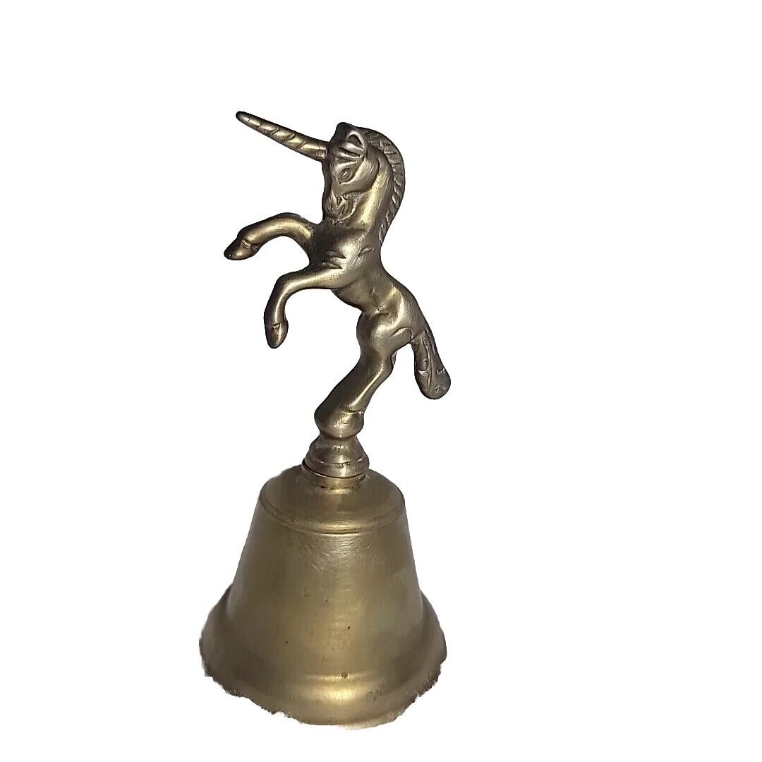 Vintage Brass Unicorn Bell 5.5\
