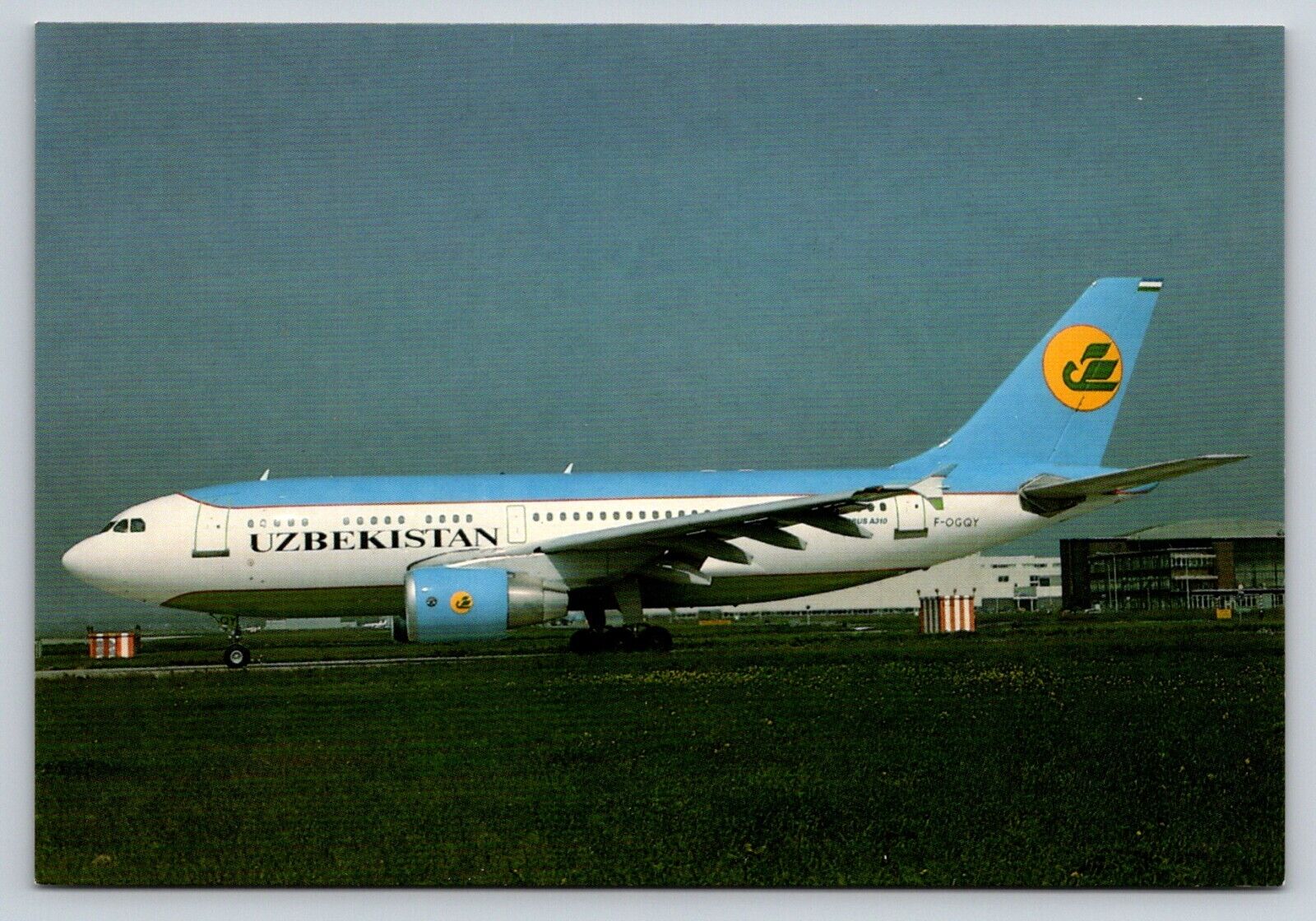 Uzbekistan Airways airlines A310-324 F-OGQY 4x6 Postcard