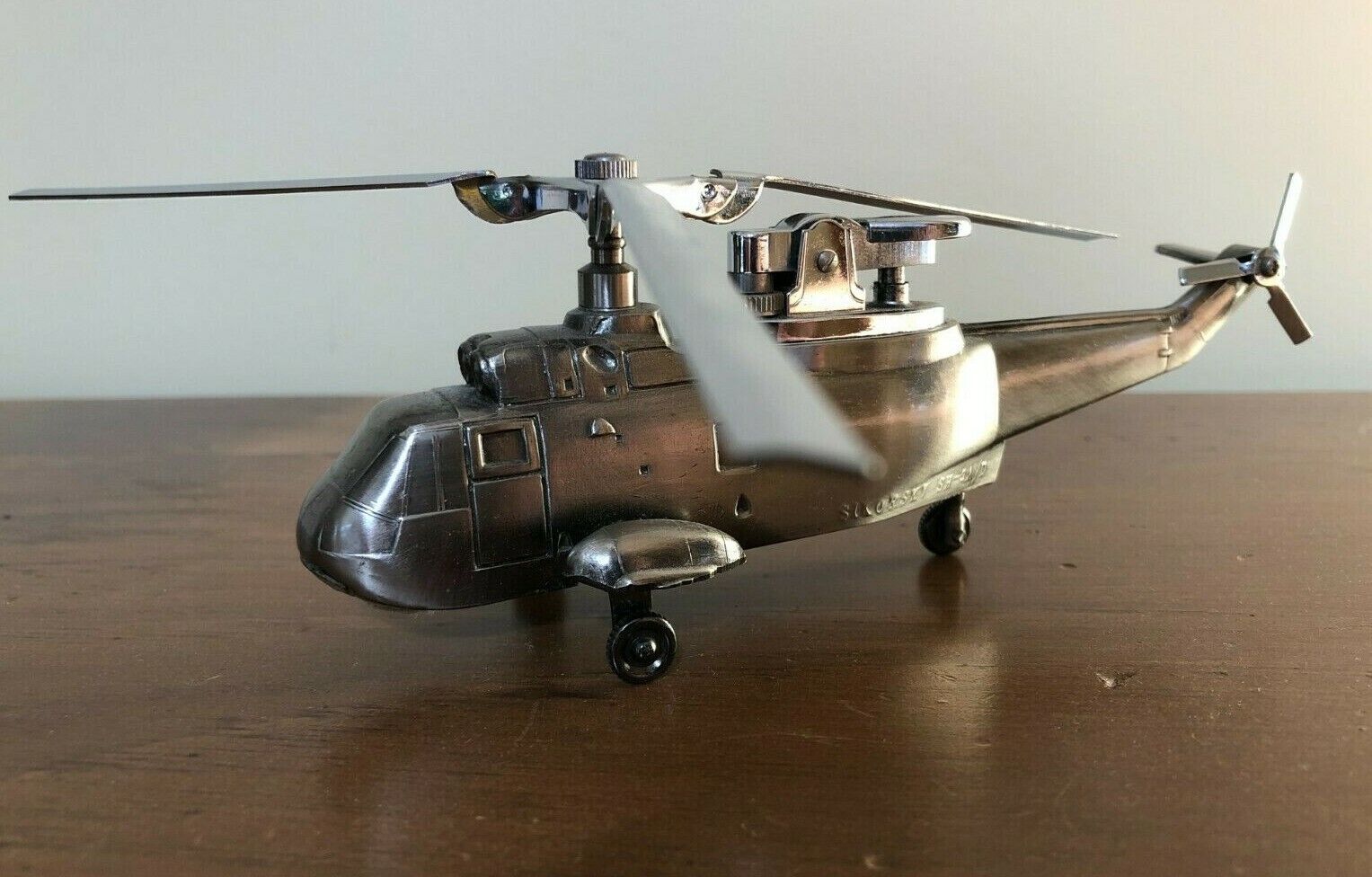 Sikorsky SH3A/D Helicopter Model Metal Desk Lighter (approximately 6.5 long)