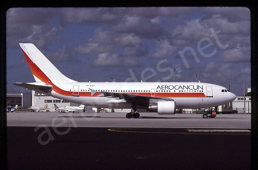 Aerocancun Airbus A310-300 VR-BQU Mar 97 Kodachrome Slide/Dia A1