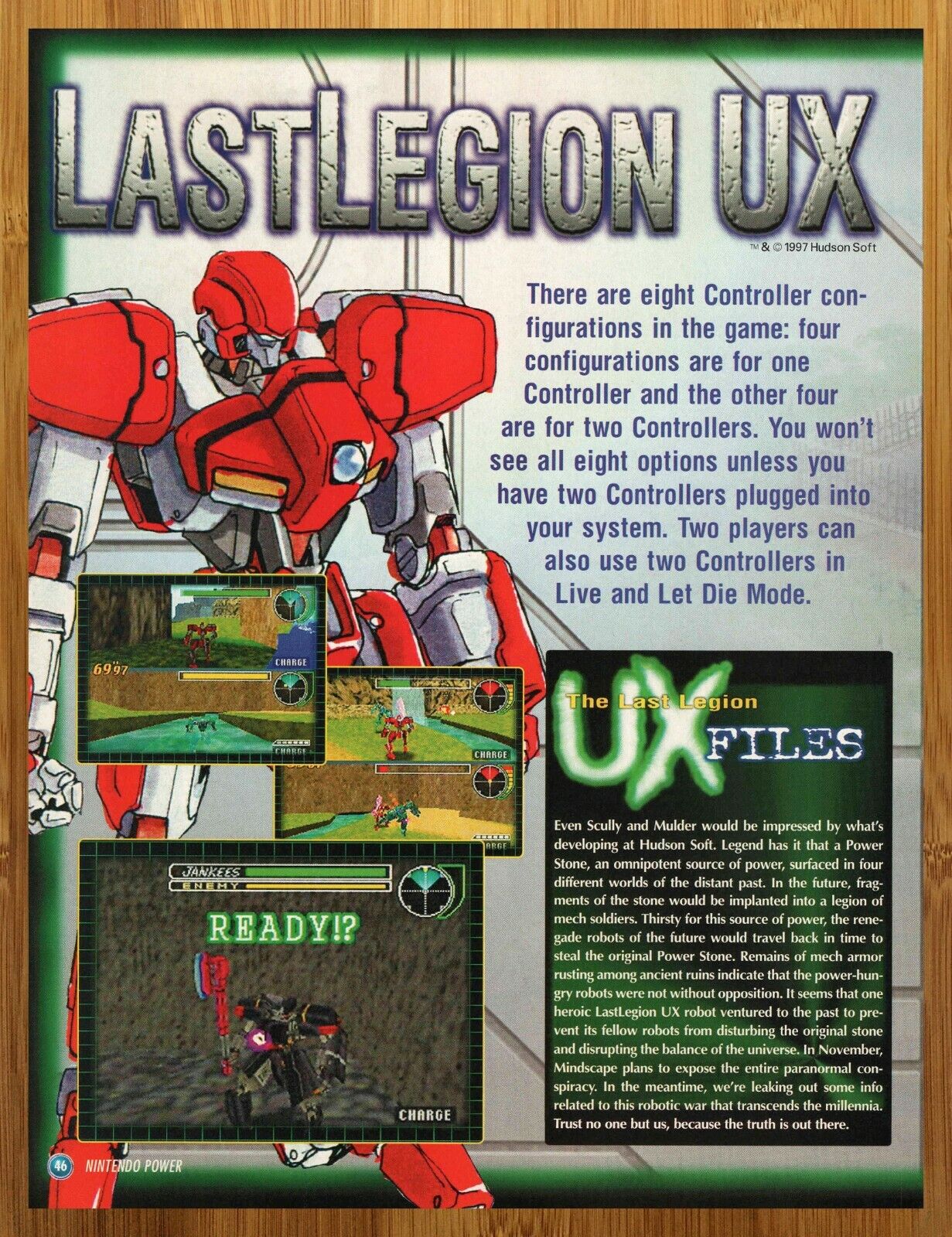 1997 Last Legion UX N64 Print Ad/Poster Authentic Original Video Game Promo Art