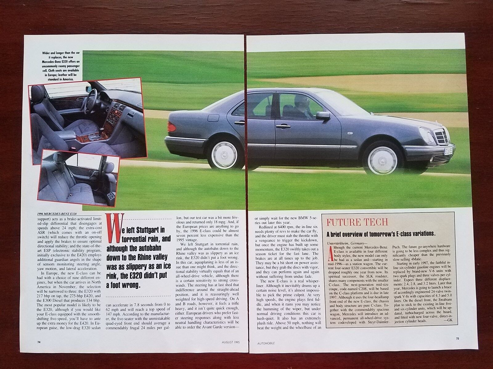 1996 Mercedes-Benz E320 - 4 Page Article 