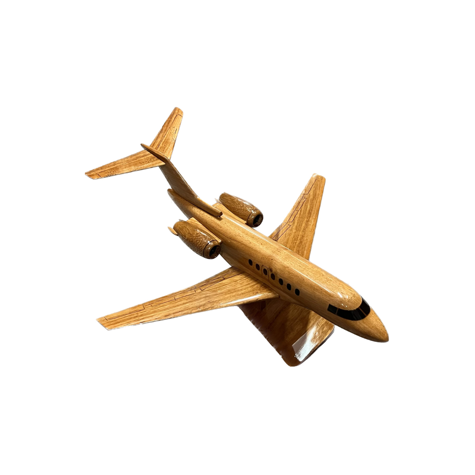Hawker 4000 Mahogany Wood Desktop Airplane Model