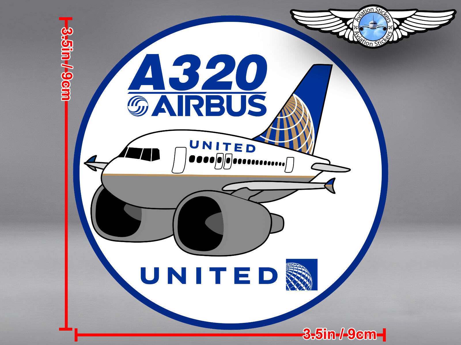 UNITED AIRLINES UAL PUDGY AIRBUS A320 A 320 DECAL / STICKER