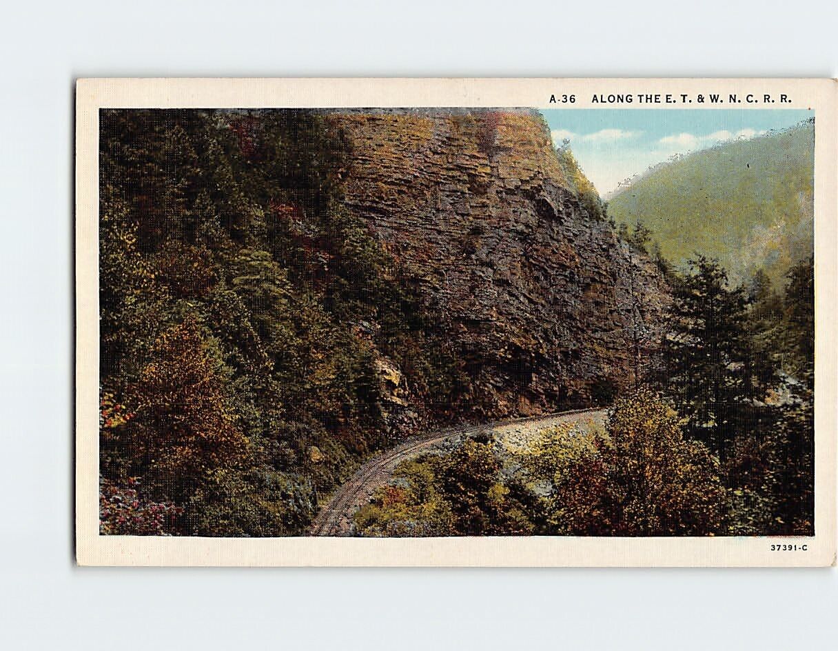 Postcard Along the ER & Western North Carolina Railroad USA