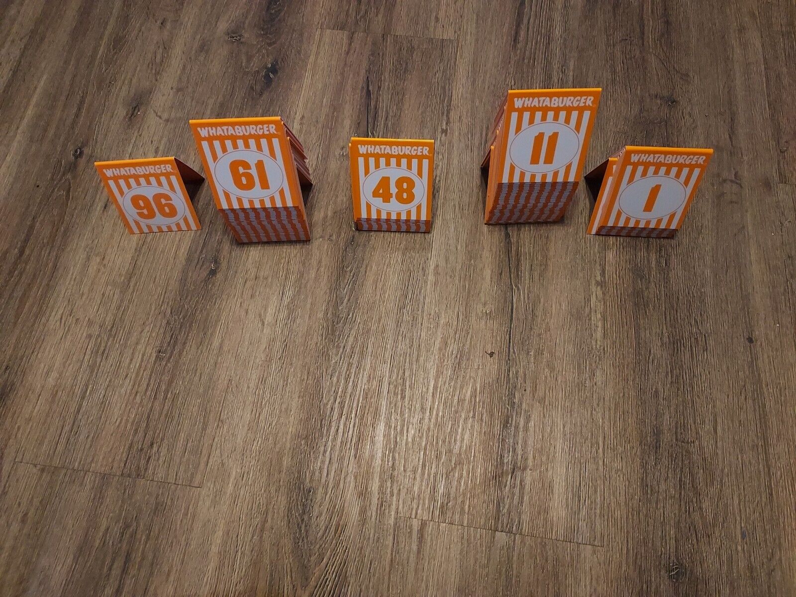 Whataburger Table Tent Markers - Individual Restaurant Order Numbers