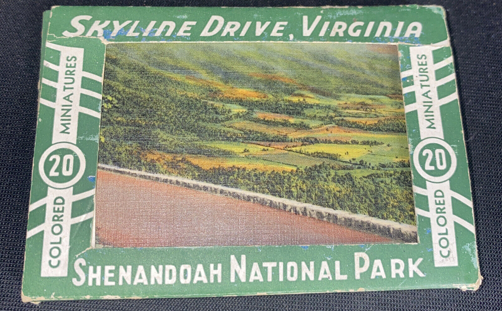 Vintage Shenandoah National Park, Colored Miniatures,20 Cards