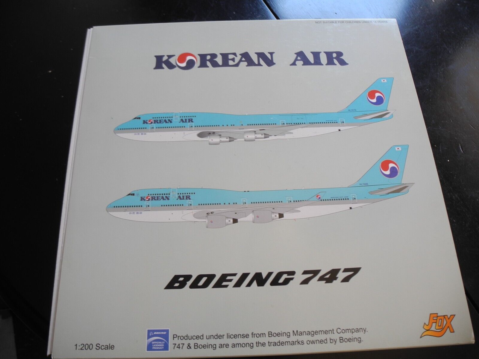 Very RARE JCWings / JFox / Inflight Boeing 747 KOREAN AIR, 1:200, NIB, RETIRED