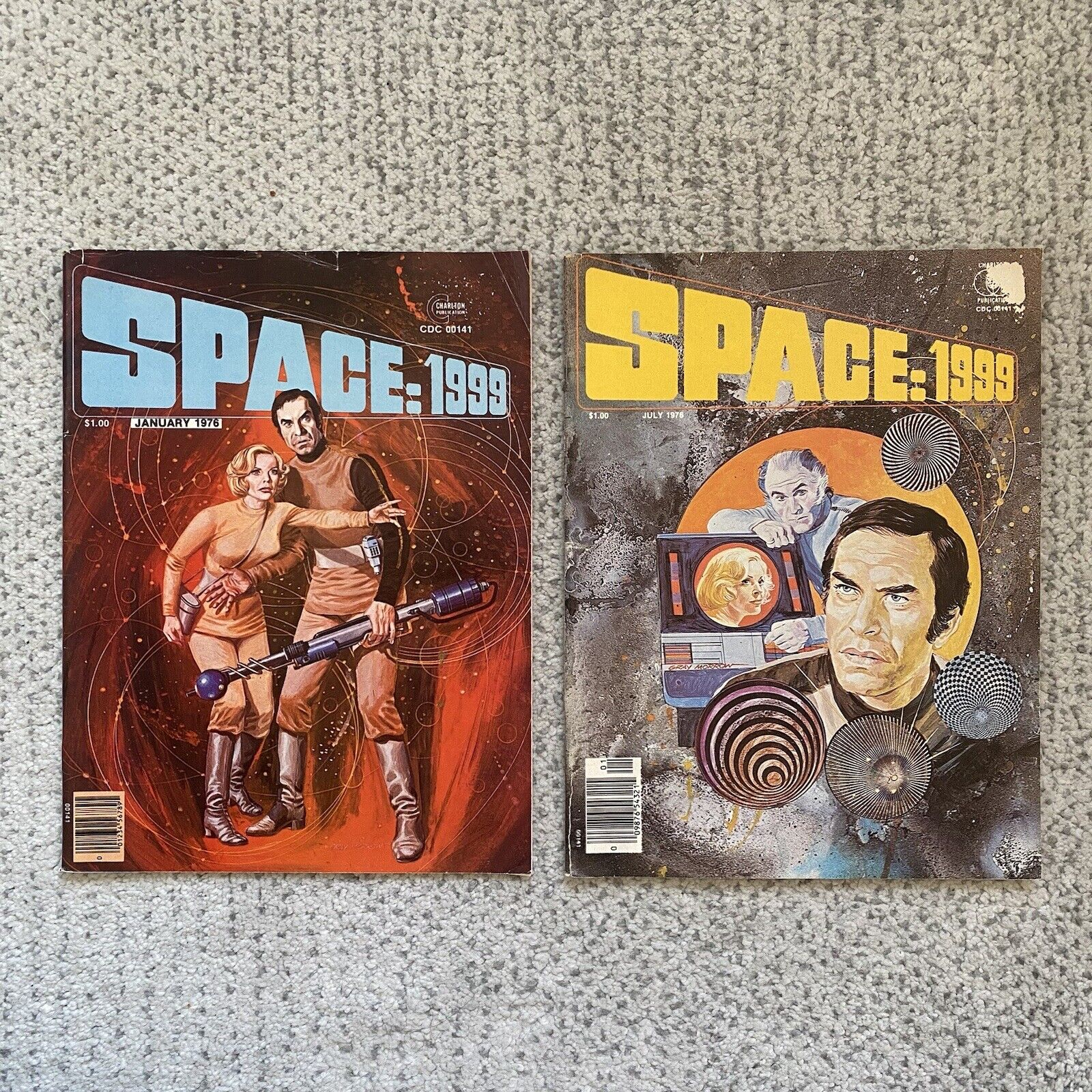 Lot Of 2 Vintage Space 1999 Magazine Comic Books 70s Low Grade
