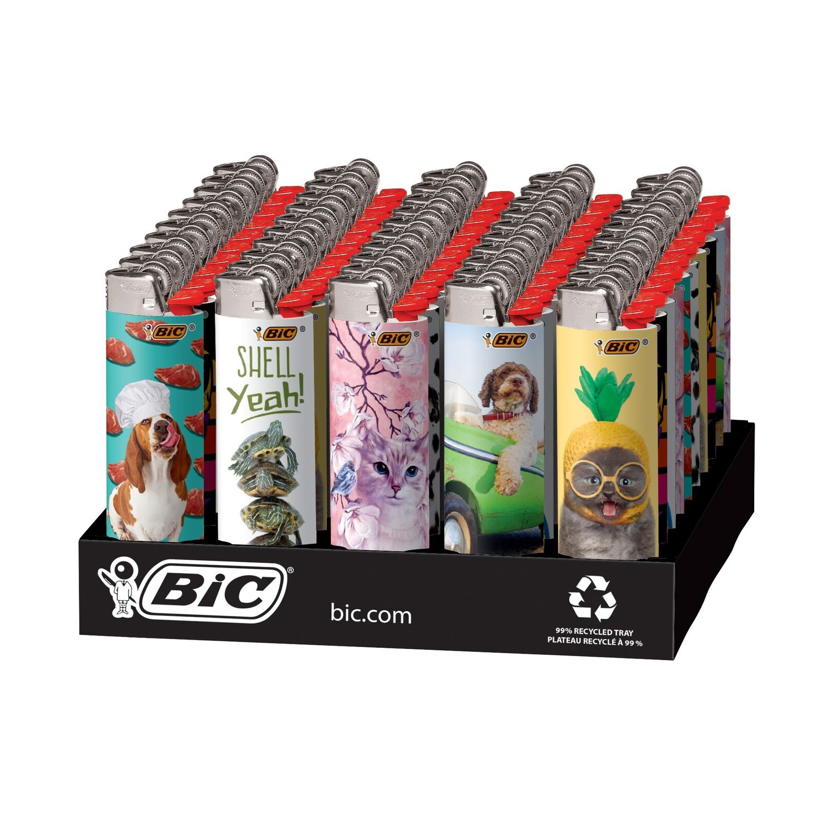 BIC Special Edition Animal Lover Series Lighters, 50-Count Tray