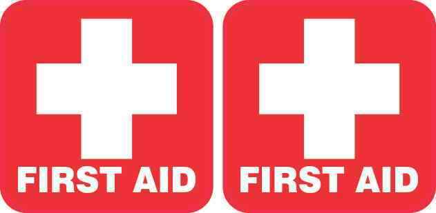 2in x 2in First Aid Magnets Car Truck Vehicle Magnetic Sign