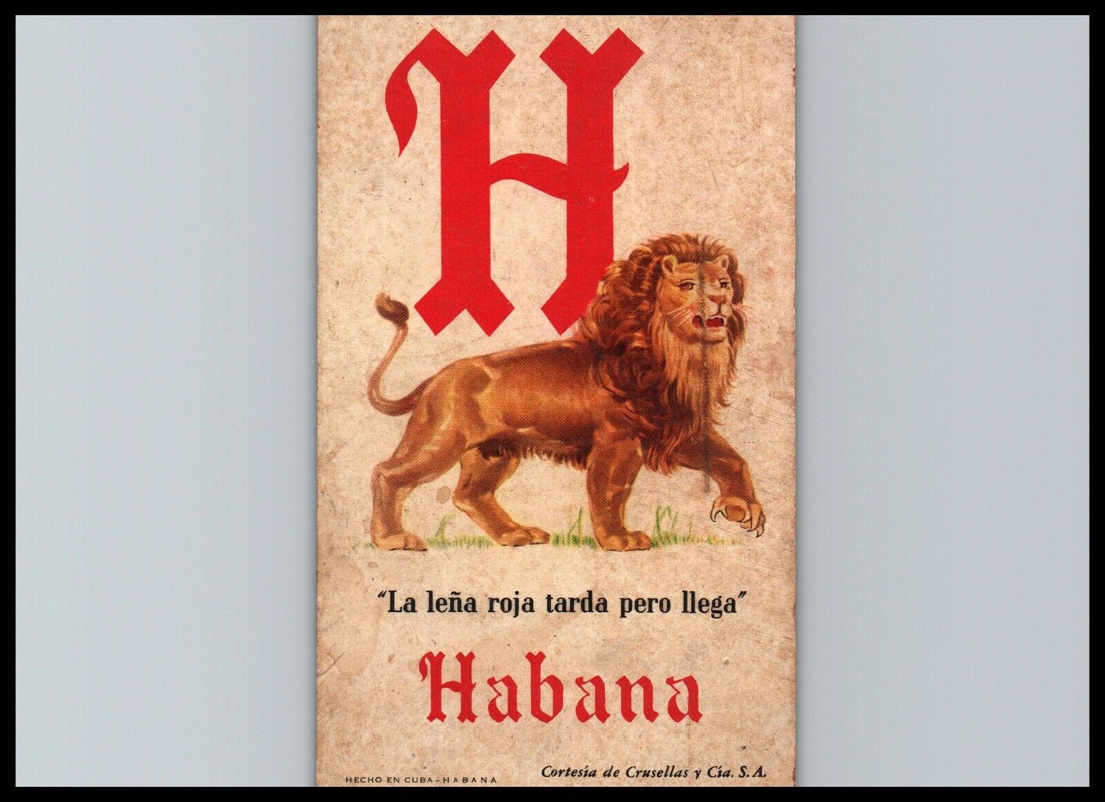 1940s CUBA Cuban BASEBALL BBC HAVANA Lions Postcard History Back 85