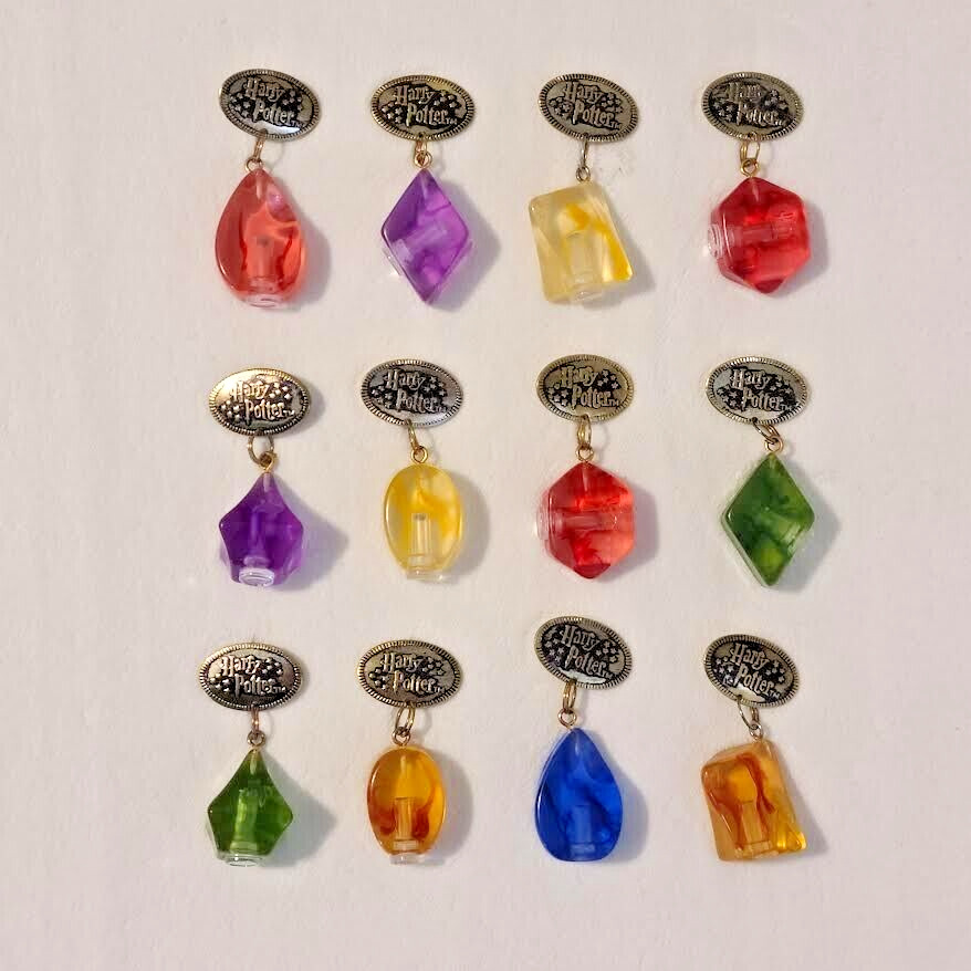 Lot of 12 Harry Potter Story Scope Clip-On Gems Jewels From Enesco (2000)