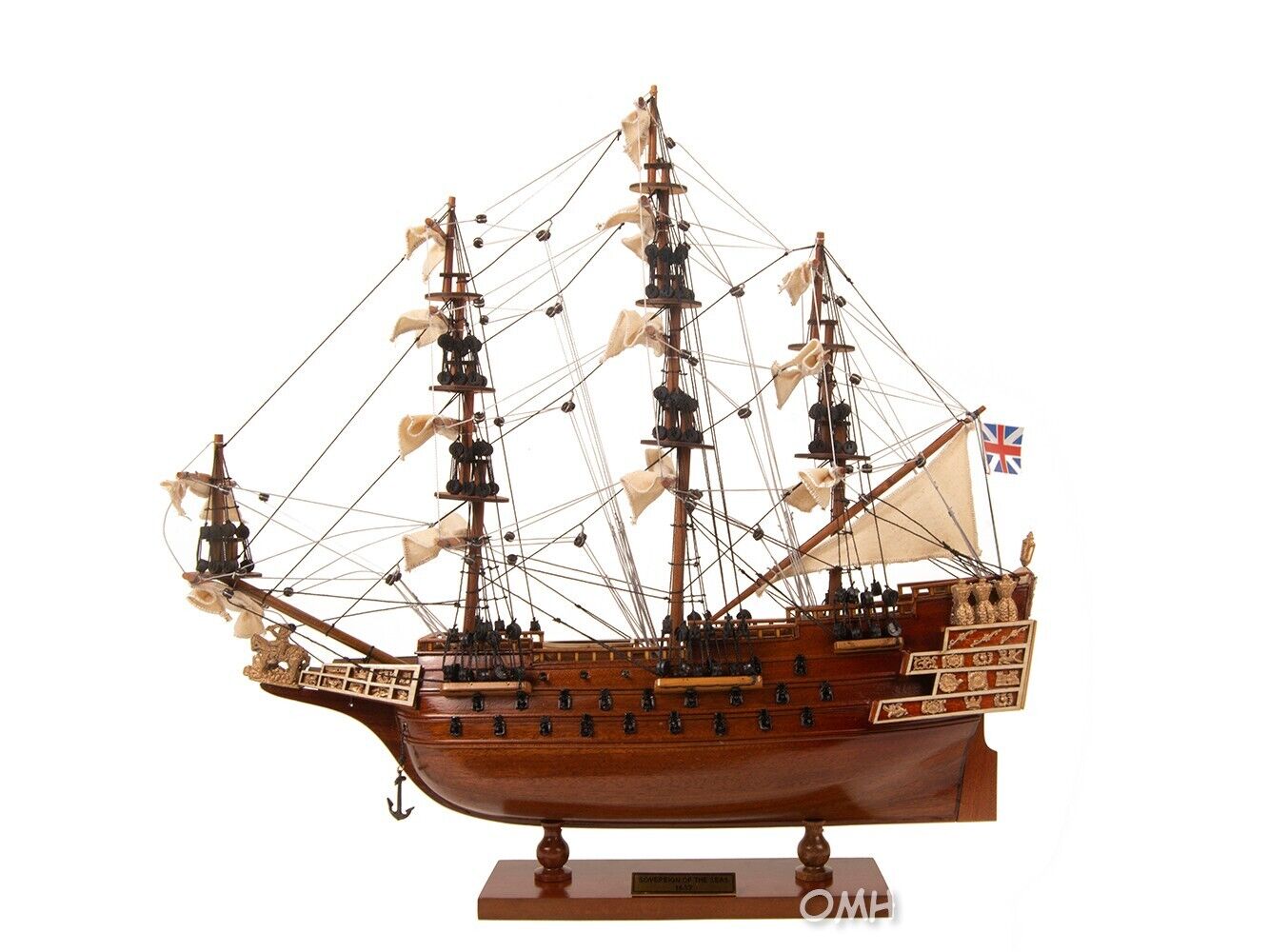 HMS Sovereign of the Seas Ship Model Wooden Handicraft Fully Assembled
