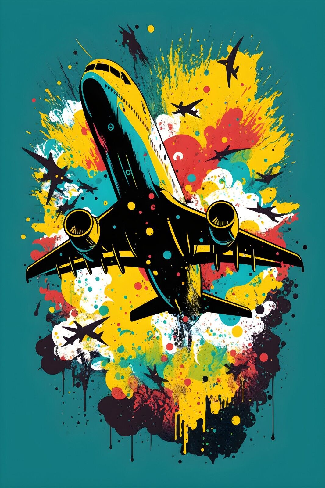 Glossy A3 Poster Print, Abstract, Aeroplane, Plane, Jet